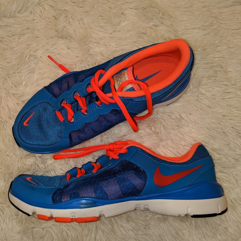 Blue Nike sneakers